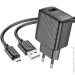    HOCO CS21A Rich single port QC3.0 charger set(Micro)(EU) Black (6942007609890)