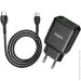 Hoco    N5 1USB +  Type-C PD20W+ QC3.0 3A Black +  Cable Type-C to Type-C (1460317367)