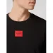  Hugo Boss   Cotton-terry regular-fit sweatshirt with logo label 75-2098BLK-RD 2XL