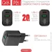   Intaleo TCGQPD220 2USBx3A Black (1283126509995)