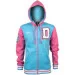  () Jinx Overwatch Zip Up Hoodie-D.Va Varsity Blue/Pink, L (JINX-9349L)