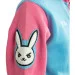  () Jinx Overwatch Zip Up Hoodie-D.Va Varsity Blue/Pink, M (JINX-9349M)
