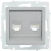 Розетка Lezard Механизм розетки компьютерная двойная 2 Vesna IP20 серый 742-3588-141 Розетка Lezard Механизм розетки компьютерная двойная 2 Vesna IP20 серый 742-3588-141