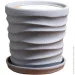 Nana Ceramics Горщик для квітів кераміка Дюна круглий сірий шовк 5 л (482) Nana Ceramics Горщик для квітів кераміка Дюна круглий сірий шовк 5 л (482)
