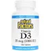   D3 Natural Factors Vitamin D3 25mcg 1,000 IU 180 Tablets (00000033484)