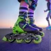   Neon Combo Skates  ( 34-38) (NT10G4)