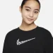  Nike Big Kids (Girls) French Terry Sweatshirt Black (DM8210-010-XL)
