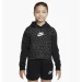  Nike Big Kids (Girls) Printed Fleece Hoodie (DM8231-010-S)