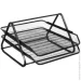Лоток для паперу Nota Bene Лоток для паперів горизонтальний подвійний метал 35x30x19 см чорний Лоток для паперу Nota Bene Лоток для паперів горизонтальний подвійний метал 35x30x19 см чорний