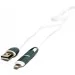  2  1 PowerPlant Quick Charge 2.1A Flat USB 2.0 AM to Lightning/Micro 1,white (KD00AS1292)