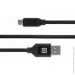  Real-El Premium USB A-Micro USB Fabric, 2m, black