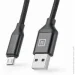  Real-El Premium USB A-Micro USB Fabric, 2m, black