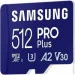   Samsung PRO Plus microSDXC 512GB UHS-I U3 V30 A2 +  SD (MB-MD512SA/EU)