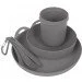    Sea to Summit Delta Camp Set (Bowl, Plate, Mug, Cutlery)   (Grey) (STS ADSETGY)