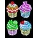 Sequin Art Blue. Cupcakes (SA1130)