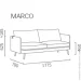 Sofalino   MARCO  1775x780x625 