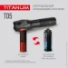 Ліхтар для кемпінгу Titanum Світильник світлодіодний TLF-T05 300Lm 6500K чорний Ліхтар для кемпінгу Titanum Світильник світлодіодний TLF-T05 300Lm 6500K чорний