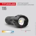 Ліхтар для кемпінгу Titanum Світильник світлодіодний TLF-T05 300Lm 6500K чорний Ліхтар для кемпінгу Titanum Світильник світлодіодний TLF-T05 300Lm 6500K чорний