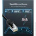 Ugreen - NW102 Cat 6 U/UTP Lan Cable 0.5m Black (20158)