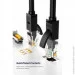 Ugreen - NW102 Cat 6 U/UTP Lan Cable 2m Black (20160)