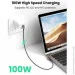 Ugreen  US335 Angled USB Type-C to Angled USB Type-C 100W 5A Cable Aluminium Shell with Braided 2m Black (70698)