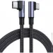 Ugreen  US335 Angled USB Type-C to Angled USB Type-C 100W 5A Cable Aluminium Shell with Braided 2m Black (70698)