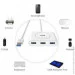 Ugreen USB- CR113 USB 3.0 with USB Type-C Plug 4 Ports HUB 1m Black (40850)