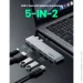 USB- Ugreen 5-in-2 USB C Hub  MacBook Pro/Air Silver (CM251/60559)