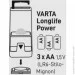     Varta  Ambiance L10, IP54, ,  150 ,  250  , 3 (16666101111)