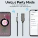 FM- Vention   AUX TRS 3.5 USB Bluetooth 5.0 Coiled Cable 1.5M Gray Zinc Alloy (NAGHG)
