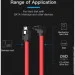  SATA 3.0 7pin, F/F, 0.5 , L-, Red Vention (KDDRD)