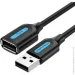 Vention  USB 2.0 AM-AF () 1.5 Black Vention (ZAFBG)