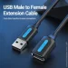 Vention  USB 2.0 AM-AF () 1.5 Black Vention (ZAFBG)