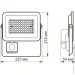 LED F2e 50W 5000K      220V IP65 VL-F2e505W-S VIDEX (7348)