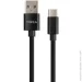  Vinga USB 2.0 AM to Type-C 1, Black (VCPDCTCNB1BK)