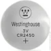 Westinghouse  Lithium CR2450 1 . (CR2450-BP1)