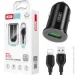   XO  TZ12 18W/1 USB QC 3.0 + Lightning Black (TZ12-L-BK)