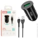   XO  TZ12 18W/1 USB QC 3.0 + Lightning Black (TZ12-L-BK)
