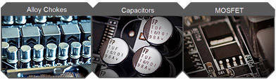 TUF Components (Alloy Choke, Cap. & MOSFET; Certified by Military-standard)