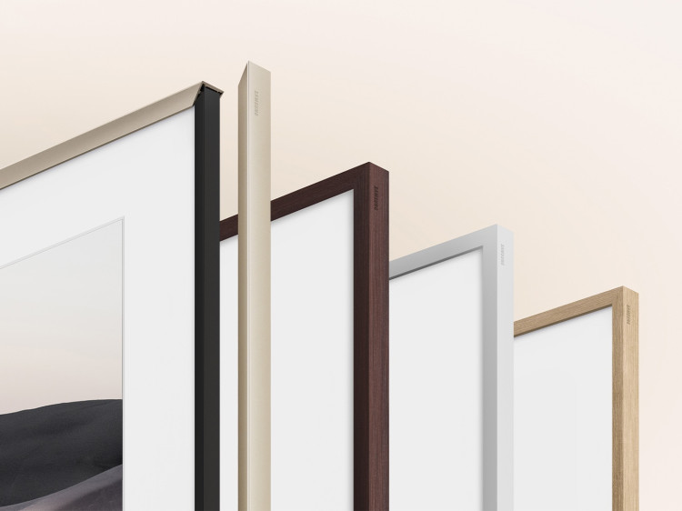 A variety of customizable bezels are fitted on The Frame.