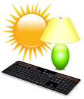 Solar-powered keyboard