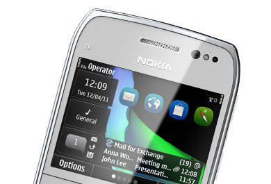 Смартфон Nokia E6 з п'ятьма інтерактивними робочими столами