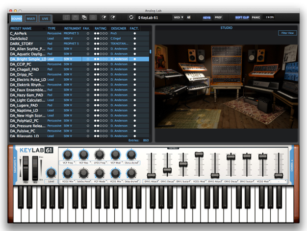 analog lab graphic view