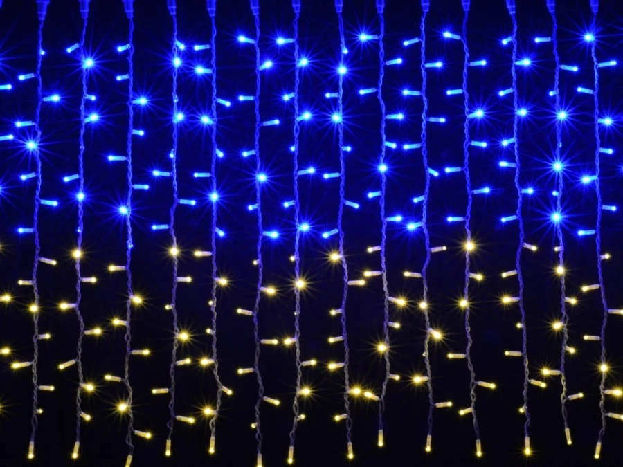 сине желтая гирлянда. гирлянда желтая. сине желтая гирлянда. гирлянда бахрома sh lights 100 светодиодов мульти. бахрома светодиодная уличная ip65.