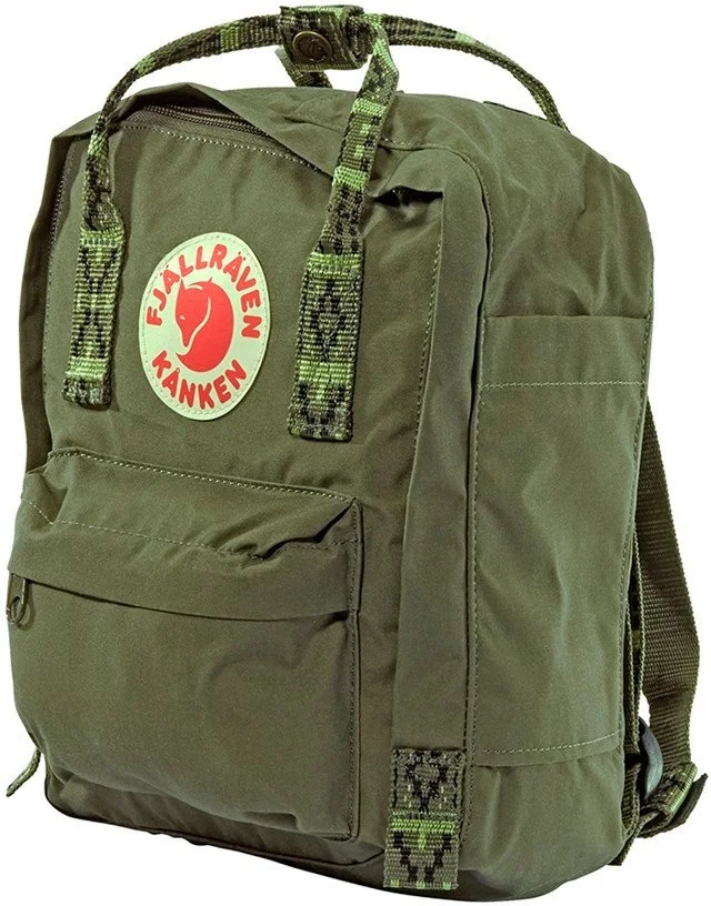 fjallraven kanken green folk pattern