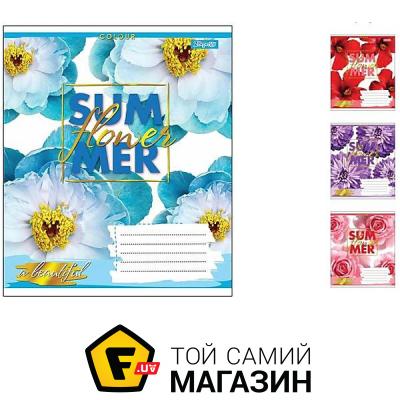 

1 Вересня Тетрадь А5 18 листов в линию "SUMMER FLOWER" 25шт в упак (764560)