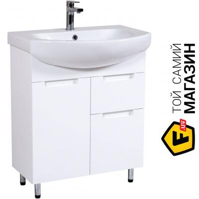 

Тумба с раковиной Aqua Rodos Квадро + Runa 70см напольный (405687)