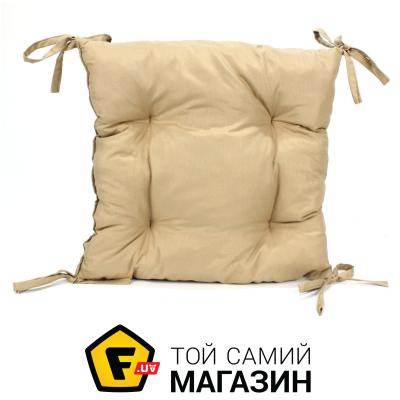 

Подушка Еней-Плюс Подушка на стул 0073 40х40см борт 7см, цвет: бежевый