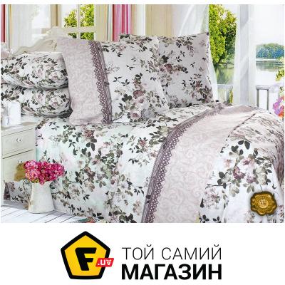

Комплект постельного белья Еней-Плюс Евро постельный комплект B0328, цвет: белый, зеленый