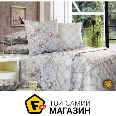 

Комплект постельного белья Еней-Плюс Полуторный постельный комплект C0152, цвет: бежевый, голубой